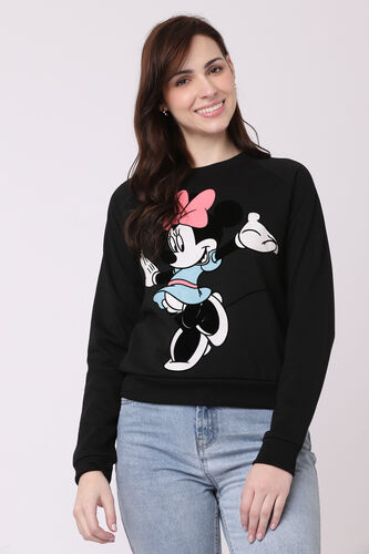 Black Graphic Straight Top, Black, image 1